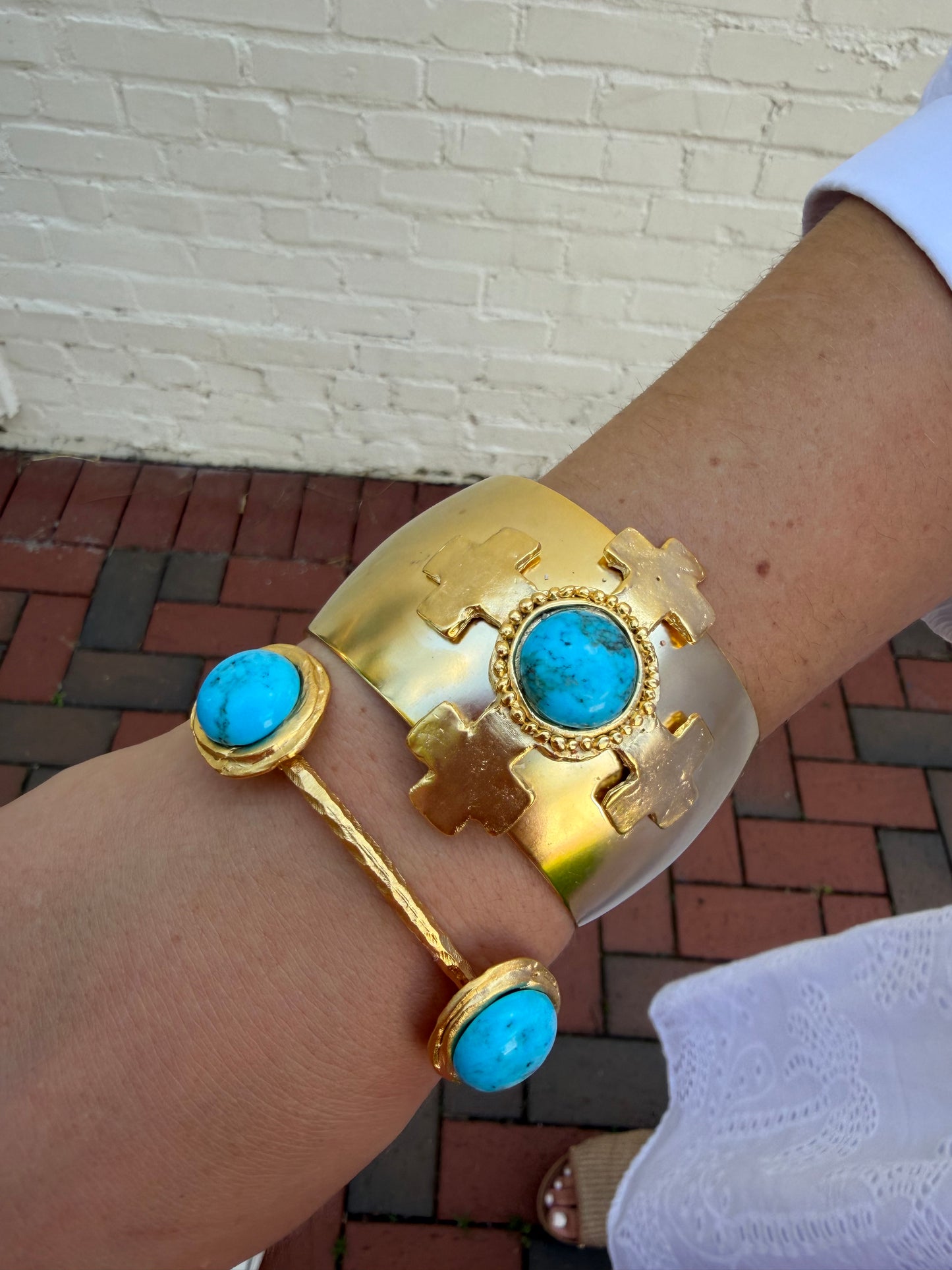 Turquoise Cross Cuff