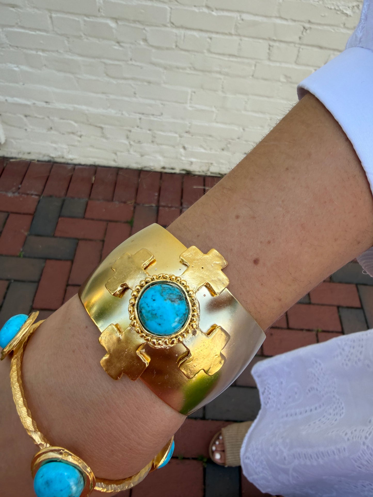 Turquoise Cross Cuff